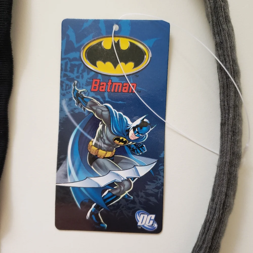 DC Comics Batman Tote Bag Pocket Lined Black Book Bag School Travel Gym NEW - Picture 8 of 12